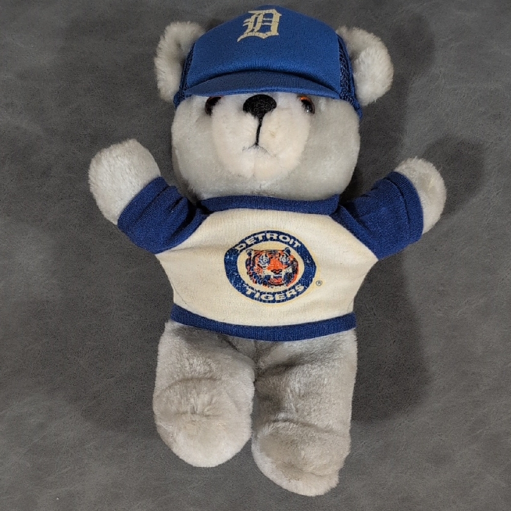 Detroit Tigers Teddy Bear with Blue Cap